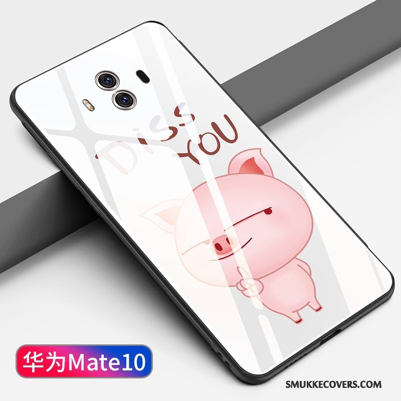 Etui Huawei Mate 10 Tasker Af Personlighed Rød, Cover Huawei Mate 10 Silikone Glas Spejl