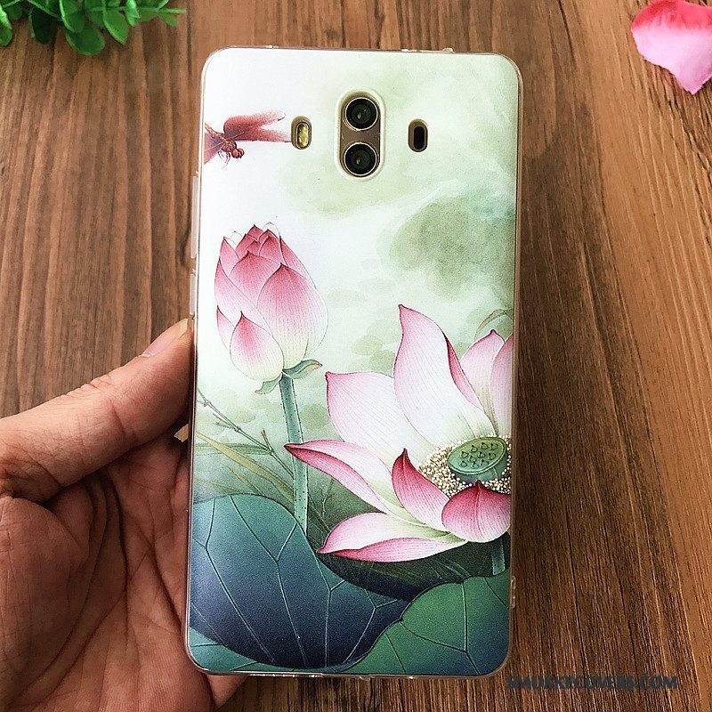 Etui Huawei Mate 10 Tasker Anti-fald Blå, Cover Huawei Mate 10 Blød Af Personlighed Hængende Ornamenter