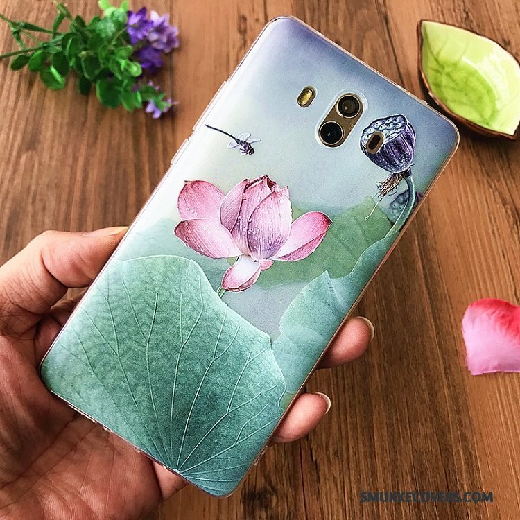 Etui Huawei Mate 10 Tasker Anti-fald Blå, Cover Huawei Mate 10 Blød Af Personlighed Hængende Ornamenter