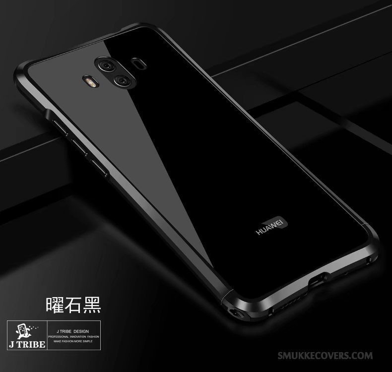 Etui Huawei Mate 10 Tasker Anti-fald Hård, Cover Huawei Mate 10 Metal Blå Telefon