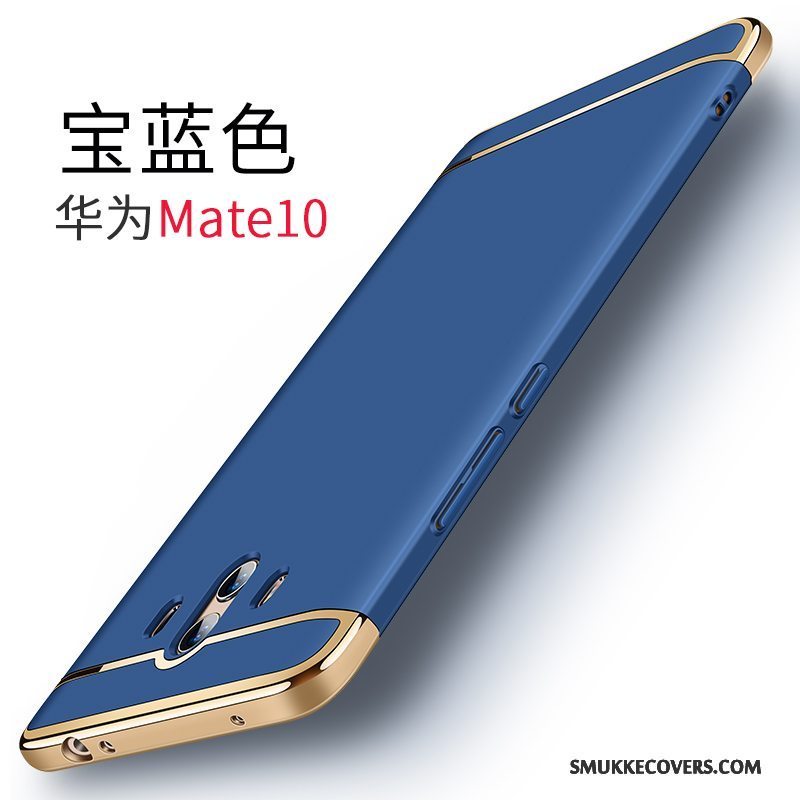 Etui Huawei Mate 10 Tasker Guld Ny, Cover Huawei Mate 10 Beskyttelse Nubuck Anti-fald