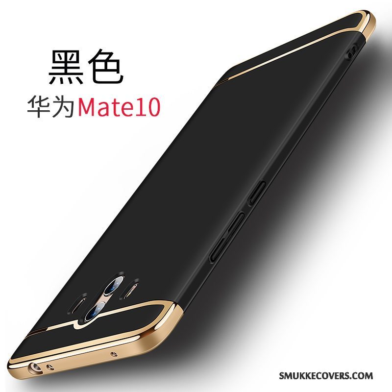 Etui Huawei Mate 10 Tasker Guld Ny, Cover Huawei Mate 10 Beskyttelse Nubuck Anti-fald