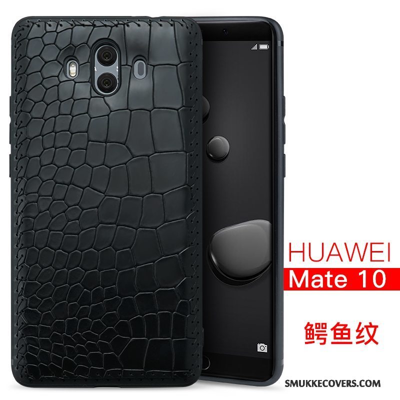 Etui Huawei Mate 10 Tasker Kvalitet Telefon, Cover Huawei Mate 10 Læder Anti-fald Sort