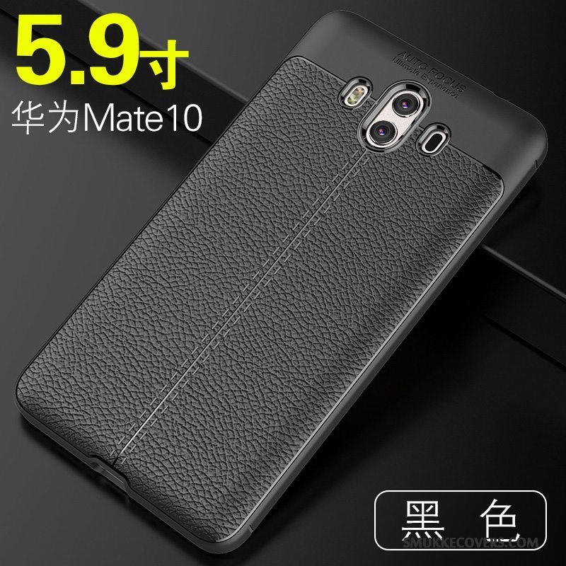 Etui Huawei Mate 10 Tasker Ny Sort, Cover Huawei Mate 10 Silikone Telefonanti-fald