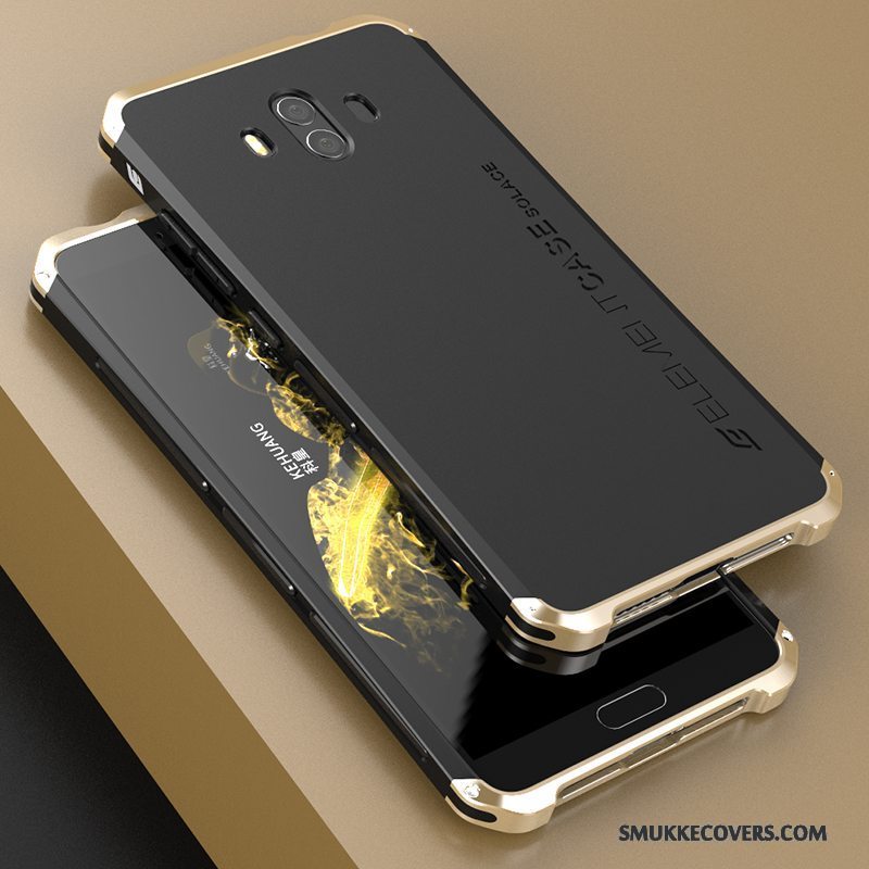 Etui Huawei Mate 10 Tasker Telefonanti-fald, Cover Huawei Mate 10 Metal Nubuck Guld