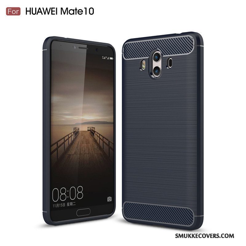 Etui Huawei Mate 10 Tasker Telefonanti-fald, Cover Huawei Mate 10 Silikone Sort