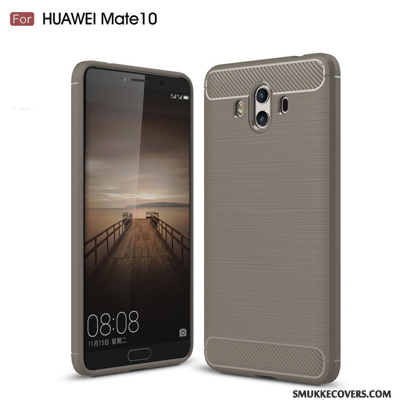 Etui Huawei Mate 10 Tasker Telefonanti-fald, Cover Huawei Mate 10 Silikone Sort