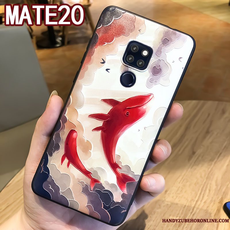 Etui Huawei Mate 20 Kreativ Blå Anti-fald, Cover Huawei Mate 20 Blød Elskeren Hængende Ornamenter