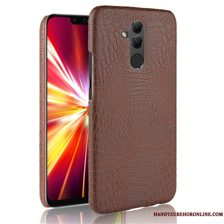 Etui Huawei Mate 20 Lite Beskyttelse Grøn Telefon, Cover Huawei Mate 20 Lite Hård Krokodille Mønster