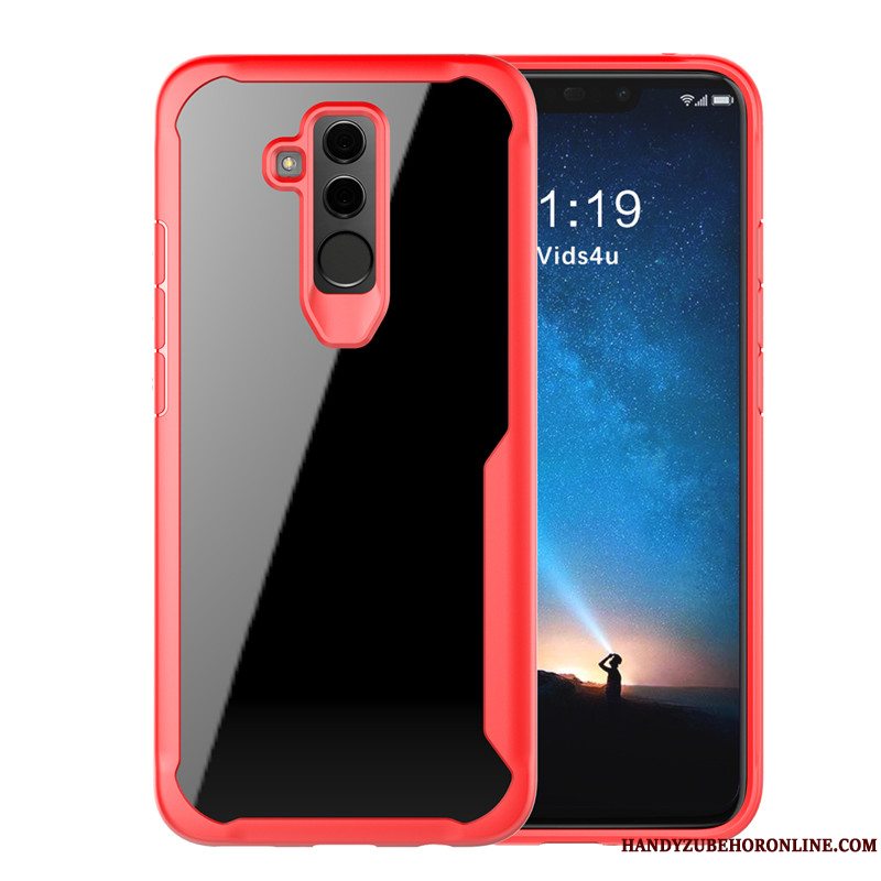 Etui Huawei Mate 20 Lite Beskyttelse Ungdom Gennemsigtig, Cover Huawei Mate 20 Lite Business Rød