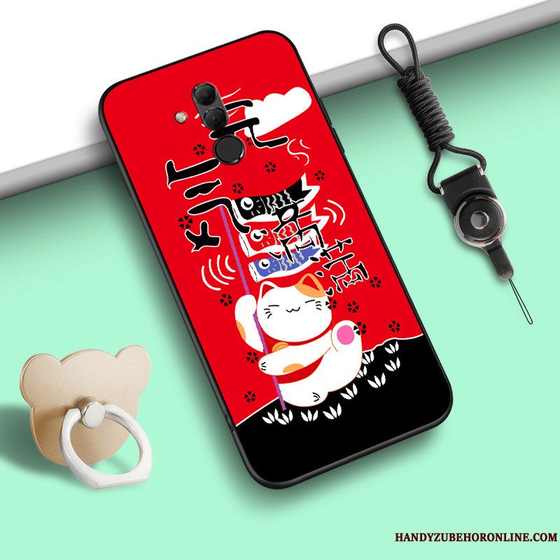 Etui Huawei Mate 20 Lite Blød Blå Hængende Ornamenter, Cover Huawei Mate 20 Lite Cartoon Lille Sektion Anti-fald