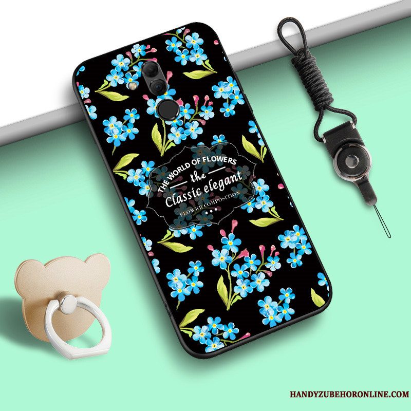 Etui Huawei Mate 20 Lite Blød Blå Hængende Ornamenter, Cover Huawei Mate 20 Lite Cartoon Lille Sektion Anti-fald