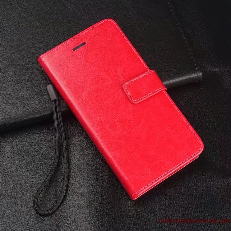 Etui Huawei Mate 20 Lite Læder Telefonbusiness, Cover Huawei Mate 20 Lite Folio Anti-fald Rød