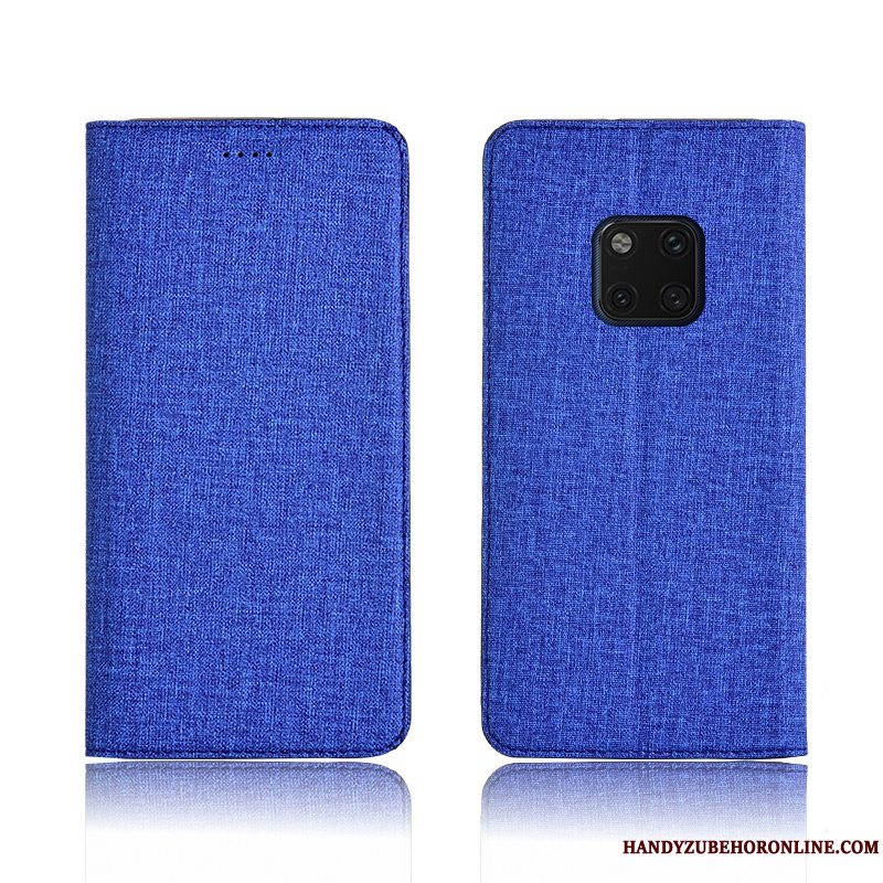 Etui Huawei Mate 20 Pro Blød Telefonny, Cover Huawei Mate 20 Pro Folio Anti-fald Blå