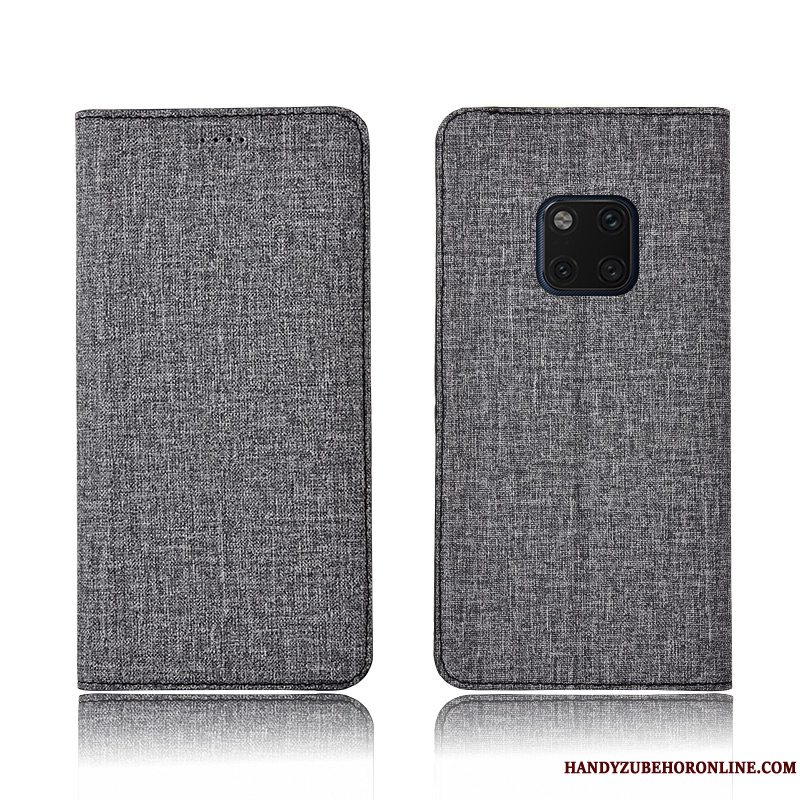 Etui Huawei Mate 20 Pro Blød Telefonny, Cover Huawei Mate 20 Pro Folio Anti-fald Blå