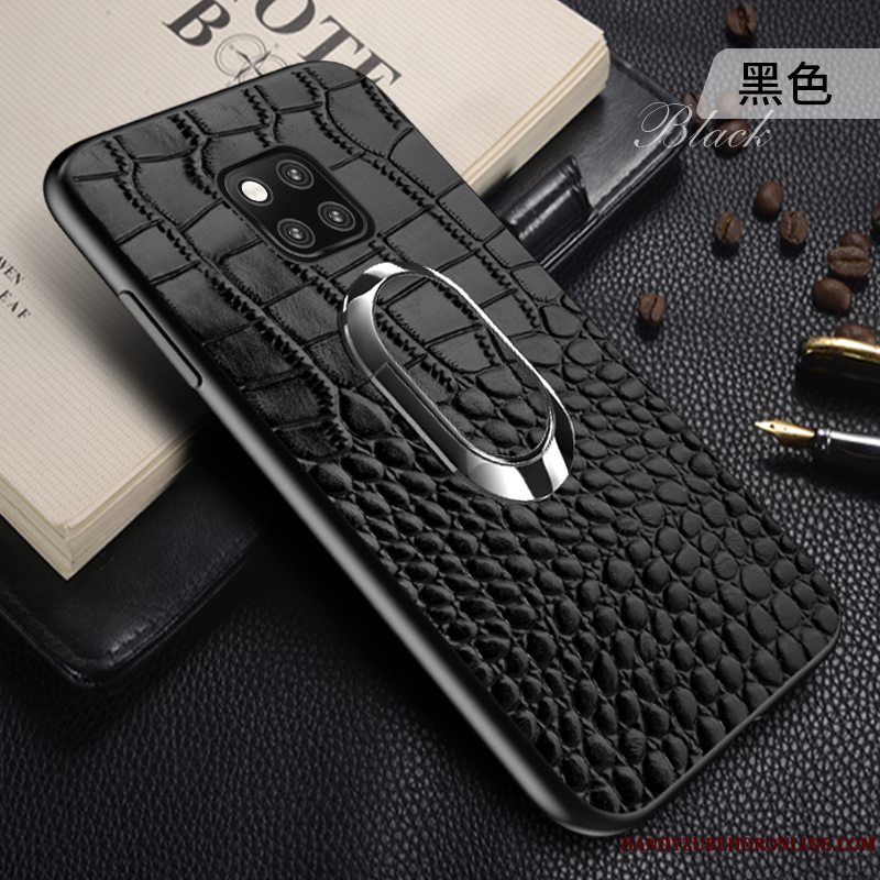 Etui Huawei Mate 20 Pro Læder Bil Sort, Cover Huawei Mate 20 Pro Tasker Telefonmagnetisk