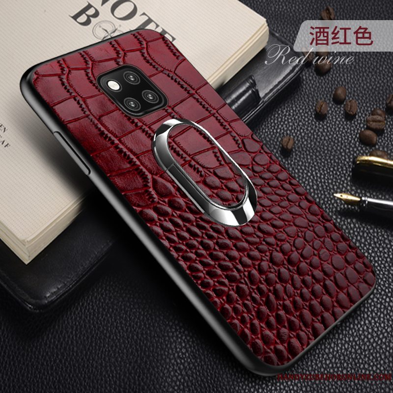 Etui Huawei Mate 20 Pro Læder Bil Sort, Cover Huawei Mate 20 Pro Tasker Telefonmagnetisk