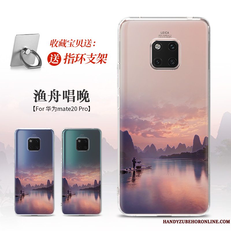 Etui Huawei Mate 20 Pro Silikone Gasbag Sort, Cover Huawei Mate 20 Pro Blød Telefonanti-fald