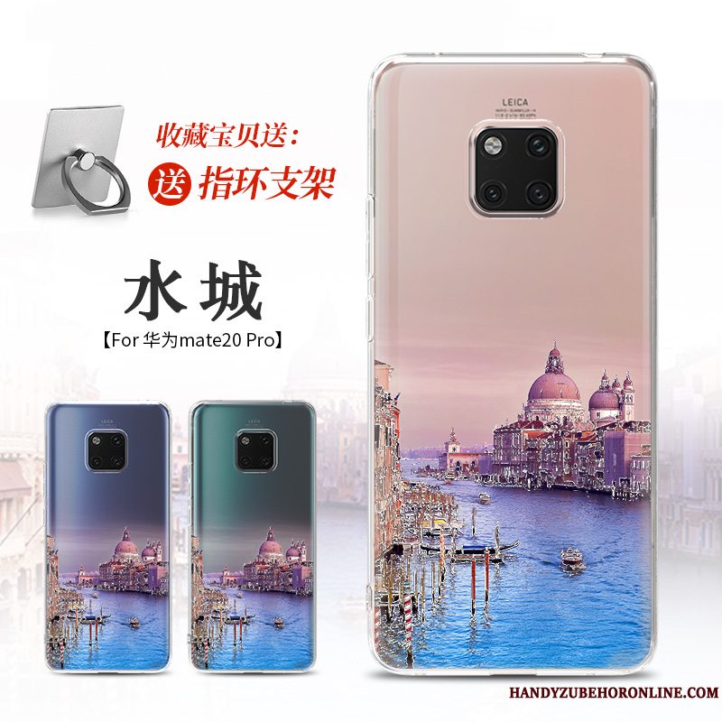 Etui Huawei Mate 20 Pro Silikone Gasbag Sort, Cover Huawei Mate 20 Pro Blød Telefonanti-fald