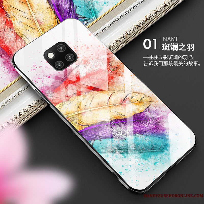 Etui Huawei Mate 20 Pro Silikone Trendy Hvid, Cover Huawei Mate 20 Pro Tasker Tynd Anti-fald