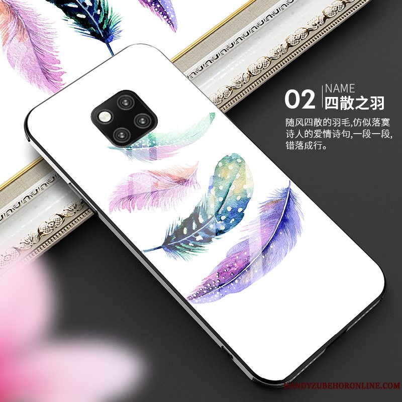 Etui Huawei Mate 20 Pro Silikone Trendy Hvid, Cover Huawei Mate 20 Pro Tasker Tynd Anti-fald