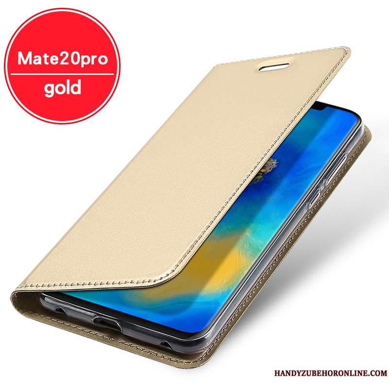 Etui Huawei Mate 20 Pro Tasker Telefonanti-fald, Cover Huawei Mate 20 Pro Folio Business Gennemsigtig