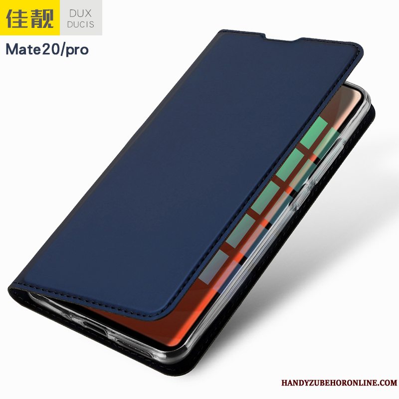 Etui Huawei Mate 20 Pro Tasker Telefonanti-fald, Cover Huawei Mate 20 Pro Folio Business Gennemsigtig