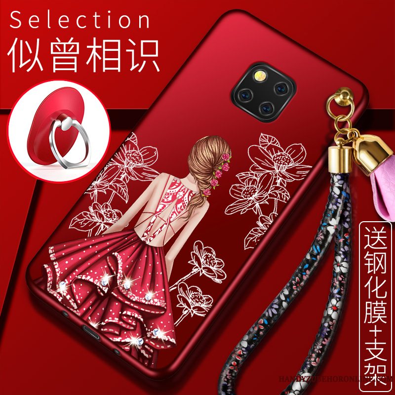 Etui Huawei Mate 20 Rs Blød Hængende Ornamenter Rød, Cover Huawei Mate 20 Rs Telefon