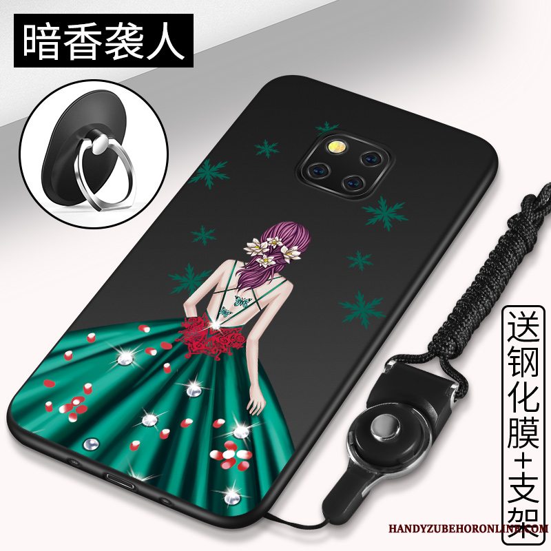 Etui Huawei Mate 20 Rs Blød Telefonrød, Cover Huawei Mate 20 Rs Beskyttelse Hængende Ornamenter