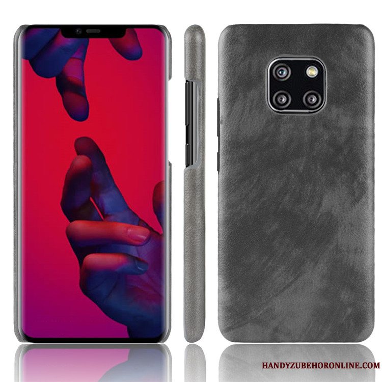 Etui Huawei Mate 20 Rs Læder Hård Rød, Cover Huawei Mate 20 Rs Beskyttelse Mønster Litchi