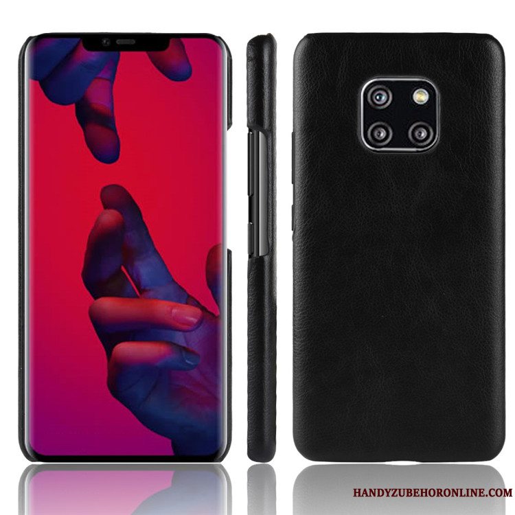 Etui Huawei Mate 20 Rs Læder Hård Rød, Cover Huawei Mate 20 Rs Beskyttelse Mønster Litchi