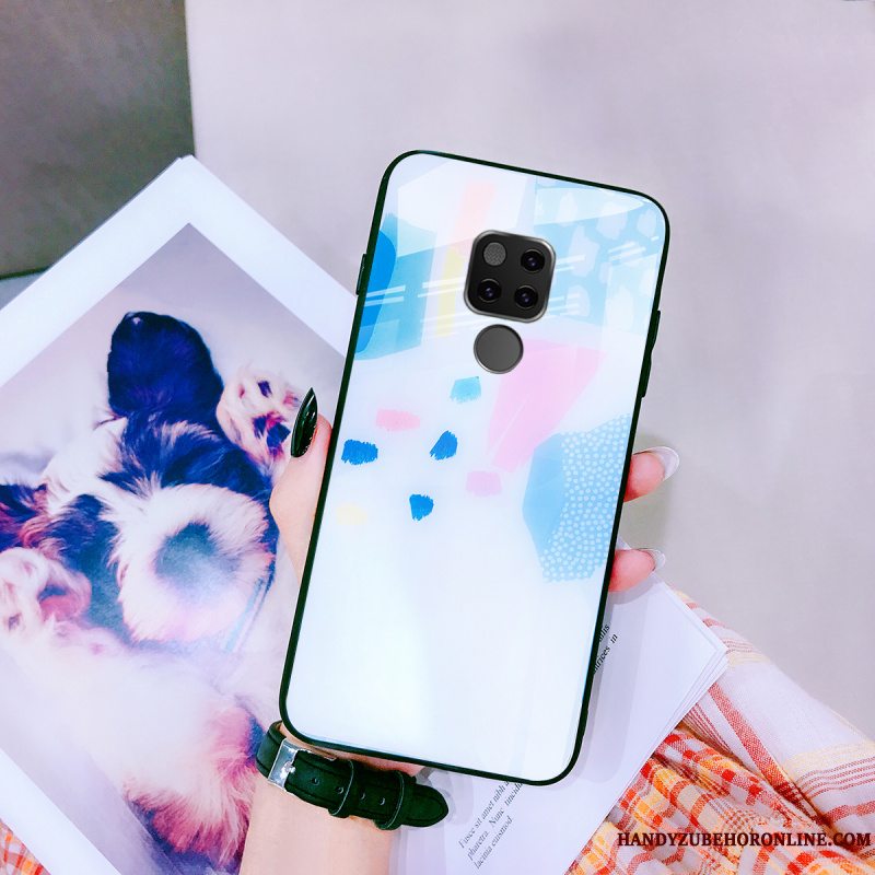 Etui Huawei Mate 20 Tasker Grøn Glas, Cover Huawei Mate 20 Kreativ Anti-fald Rød