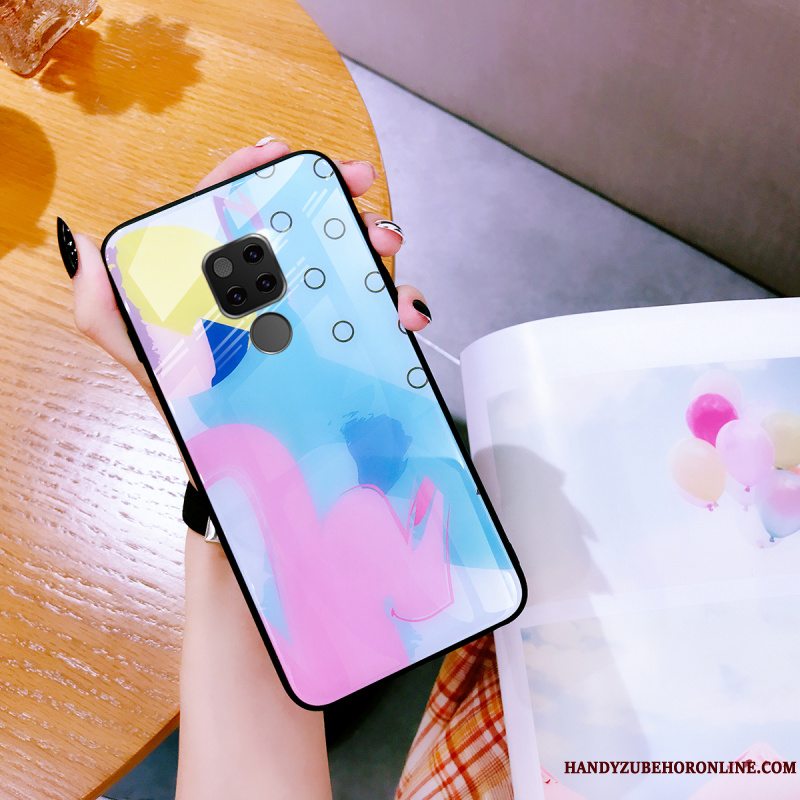 Etui Huawei Mate 20 Tasker Grøn Glas, Cover Huawei Mate 20 Kreativ Anti-fald Rød