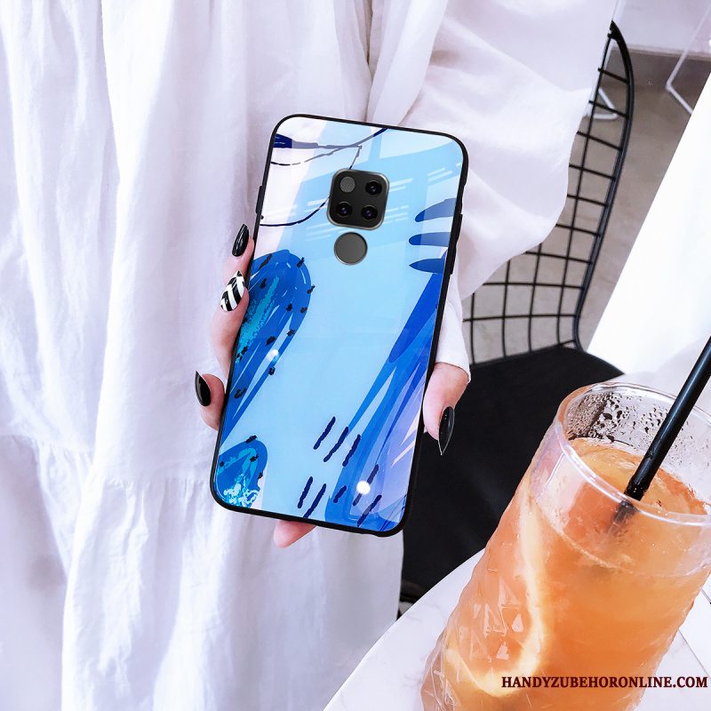 Etui Huawei Mate 20 Tasker Grøn Glas, Cover Huawei Mate 20 Kreativ Anti-fald Rød