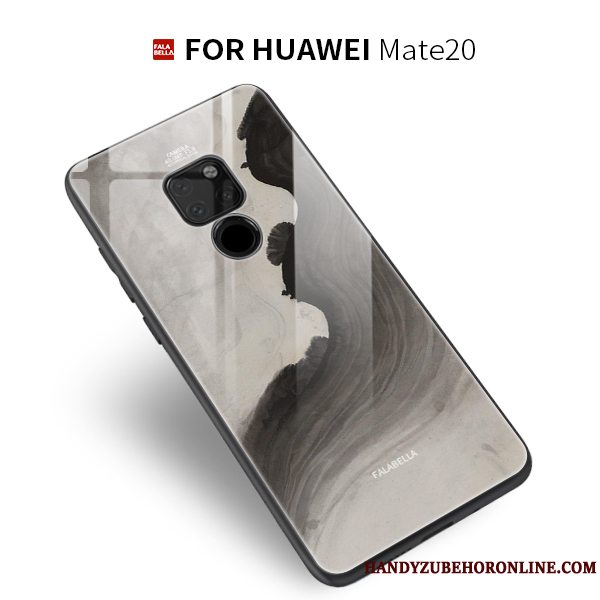 Etui Huawei Mate 20 Tasker Trend Glas, Cover Huawei Mate 20 Beskyttelse Vind Lyse