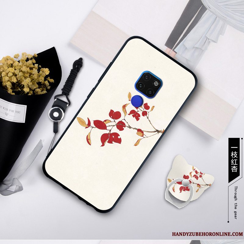 Etui Huawei Mate 20 X Blød Blå Hængende Ornamenter, Cover Huawei Mate 20 X Malet Telefonanti-fald