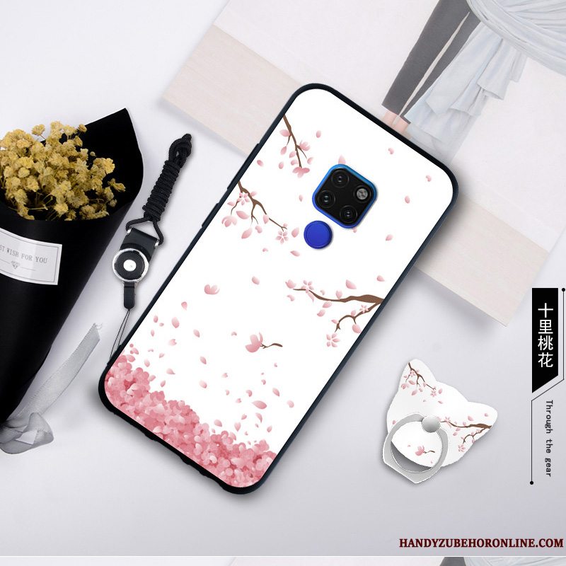 Etui Huawei Mate 20 X Blød Blå Hængende Ornamenter, Cover Huawei Mate 20 X Malet Telefonanti-fald