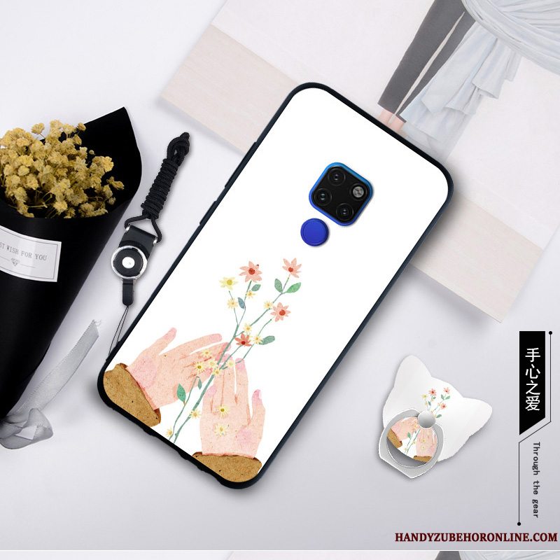 Etui Huawei Mate 20 X Blød Blå Hængende Ornamenter, Cover Huawei Mate 20 X Malet Telefonanti-fald