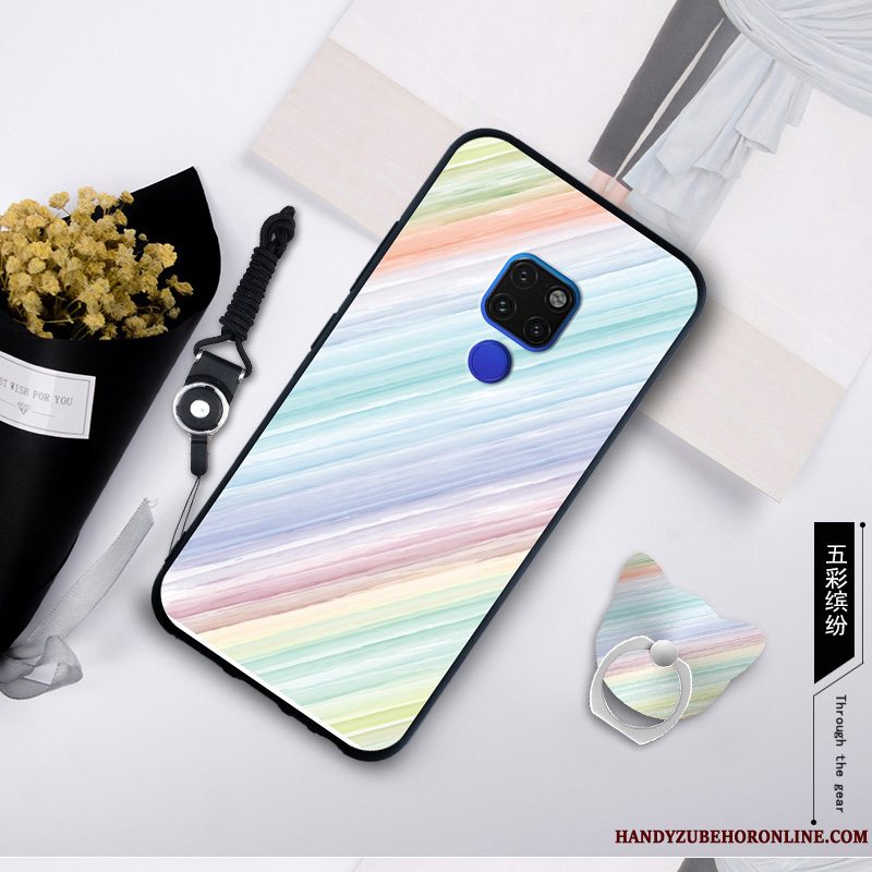 Etui Huawei Mate 20 X Blød Blå Hængende Ornamenter, Cover Huawei Mate 20 X Malet Telefonanti-fald