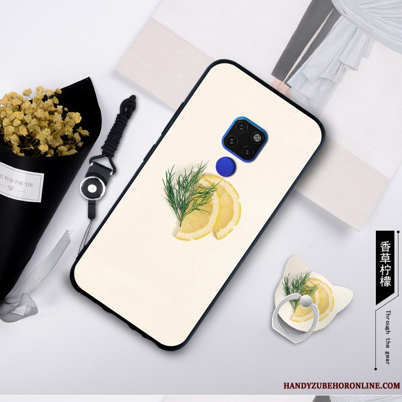 Etui Huawei Mate 20 X Blød Blå Hængende Ornamenter, Cover Huawei Mate 20 X Malet Telefonanti-fald