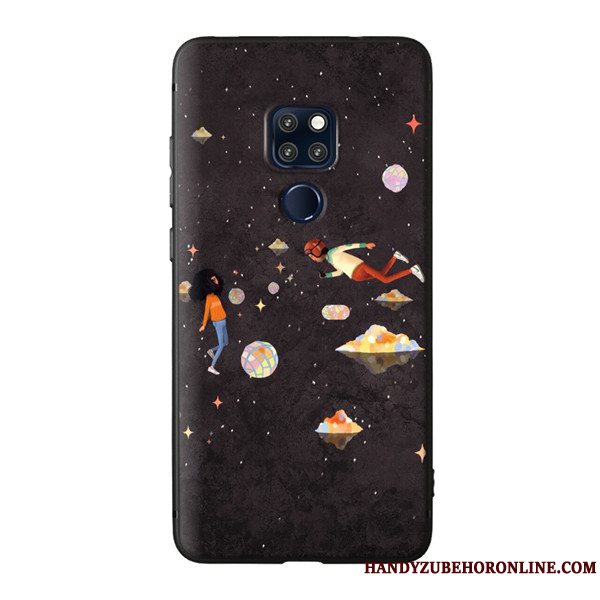 Etui Huawei Mate 20 X Blød Trend Sort, Cover Huawei Mate 20 X Tasker Telefonny