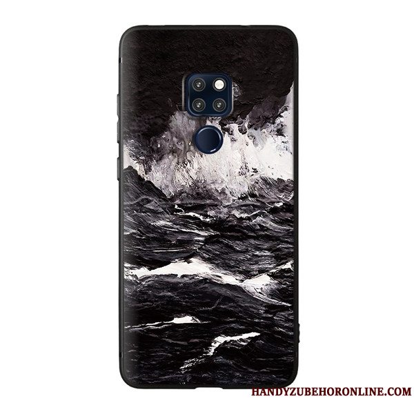 Etui Huawei Mate 20 X Blød Trend Sort, Cover Huawei Mate 20 X Tasker Telefonny