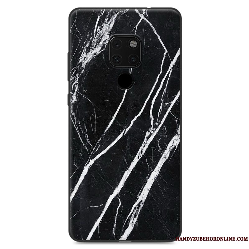 Etui Huawei Mate 20 X Kreativ Mønster Blå, Cover Huawei Mate 20 X Malet Stor Telefon