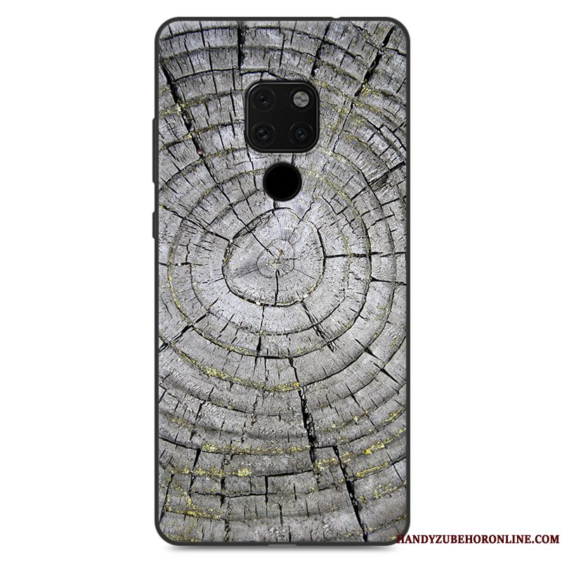 Etui Huawei Mate 20 X Kreativ Mønster Blå, Cover Huawei Mate 20 X Malet Stor Telefon