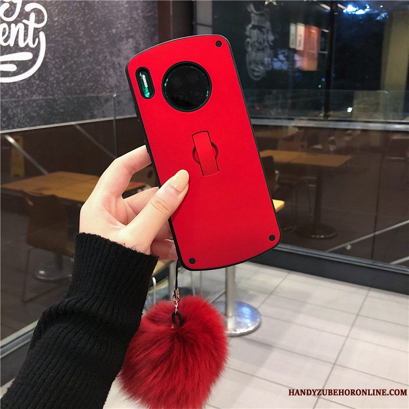 Etui Huawei Mate 30 Beskyttelse Rød High End, Cover Huawei Mate 30 Blød Net Red Elskeren