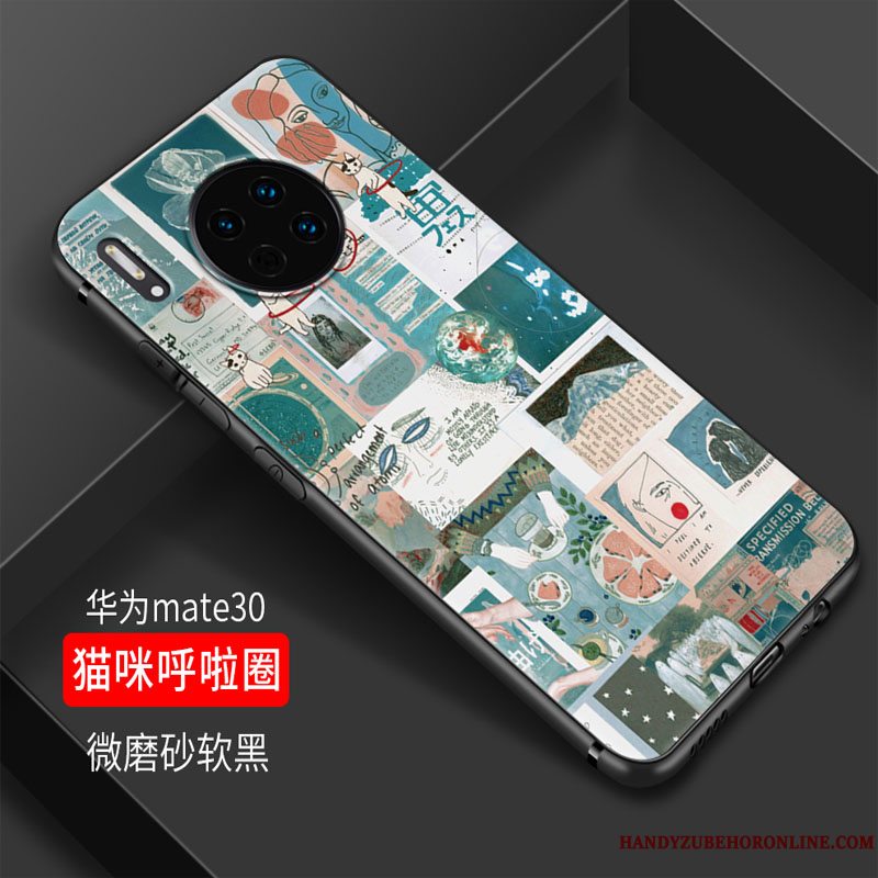 Etui Huawei Mate 30 Cartoon Frisk Glas, Cover Huawei Mate 30 Blød Telefonlille Sektion