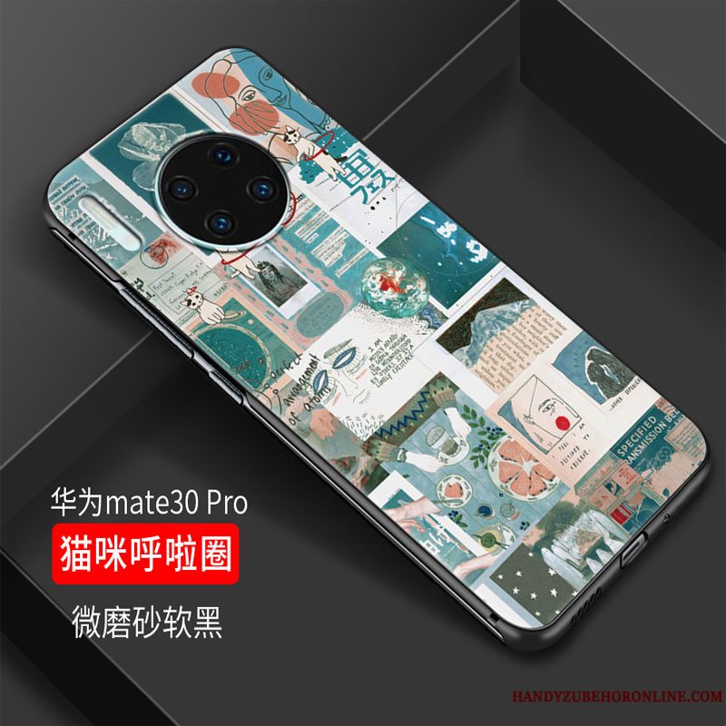 Etui Huawei Mate 30 Cartoon Frisk Glas, Cover Huawei Mate 30 Blød Telefonlille Sektion