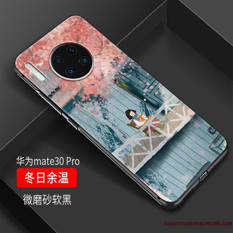 Etui Huawei Mate 30 Cartoon Frisk Glas, Cover Huawei Mate 30 Blød Telefonlille Sektion