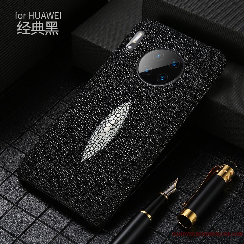 Etui Huawei Mate 30 Classic Tilpas Sort, Cover Huawei Mate 30 Beskyttelse Ny High End