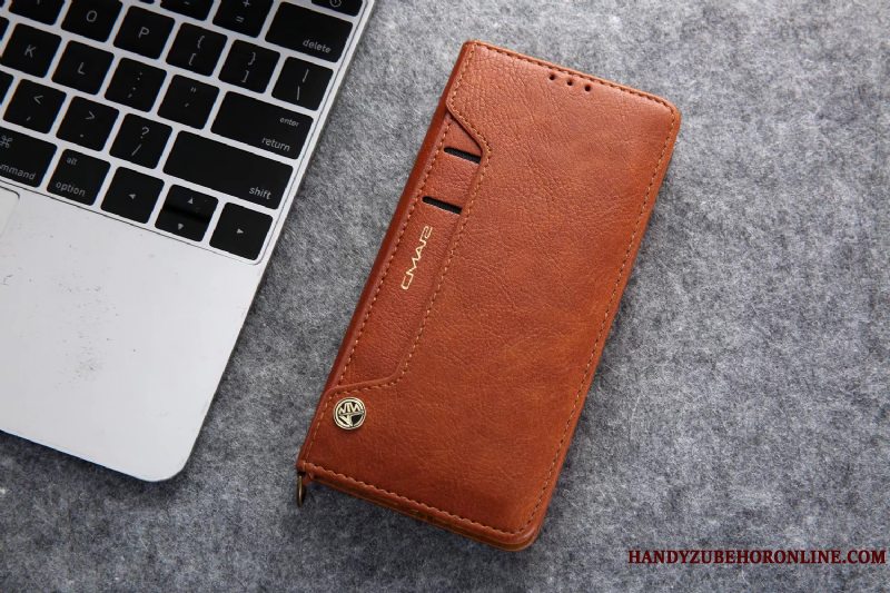 Etui Huawei Mate 30 Folio Anti-fald Sort, Cover Huawei Mate 30 Tasker Kort Telefon